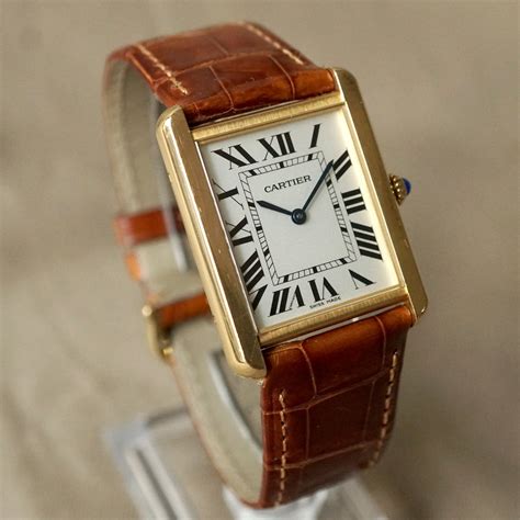 cartier tank gold man|cartier tank gold men's.